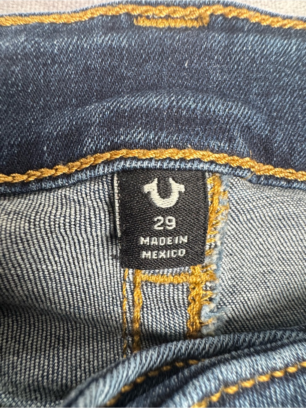 True Religion Low Rise Skinny Jeans Dark Wash Y2K Flap Pocket Women’s 29x32 - Picture 6 of 9